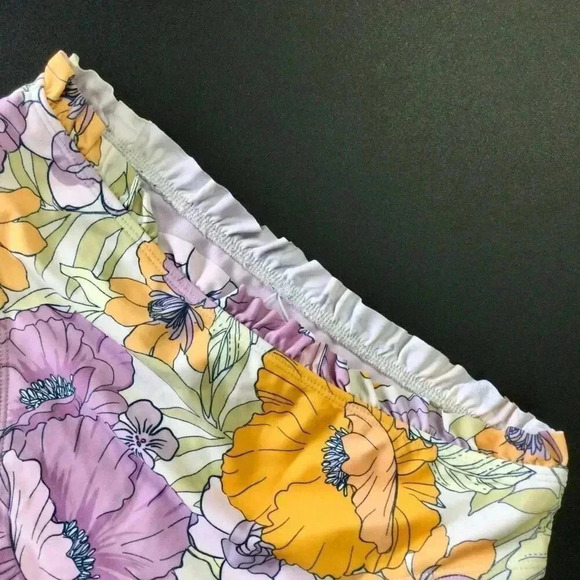 Cupshe Womens Multicolor‎ Floral Ruffled Bikini Bottom Swimwear Medium - Picture 8 of 10